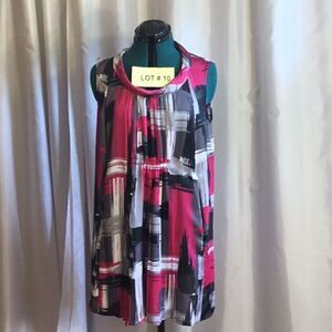 Semi sheer dress in size 14 multi colored